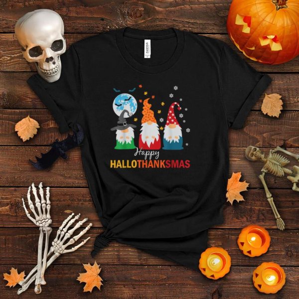 Happy HalloThanksMas, Christmas Halloween Gnomes T Shirt