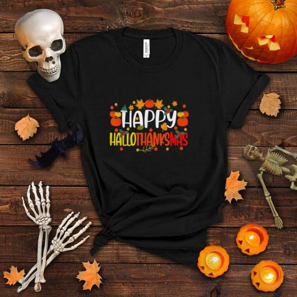 Happy Hallothanksmas Holiday Christmas Thanksgiving Family shirt