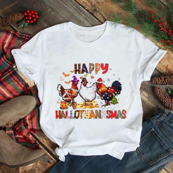 Happy hallothanksmas chicken lover shirt