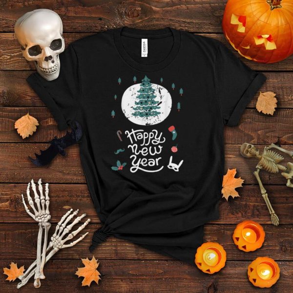 Happy new year, christmas tree and decorations T shirt T Shirt