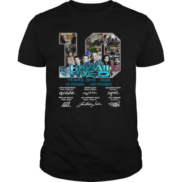 Hawaii Five O 10 Years 2010 2020 Signatures shirt