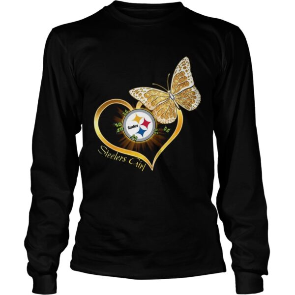 Heart Butterfly And Pittsburgh Steelers Girl shirt