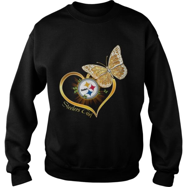 Heart Butterfly And Pittsburgh Steelers Girl shirt