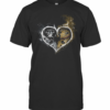 Heart Las Vegas Raiders And Annaheim Ducks T-Shirt