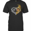 Heart Las Vegas Raiders And Los Angeles Lakers T-Shirt
