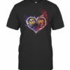 Heart Minnesota Vikings And Iowa State Cyclones T-Shirt