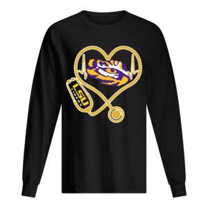 Heartbeat Nurse love LSU Tigers shirt Heartbeat Nurse love LSU Tigers shirt