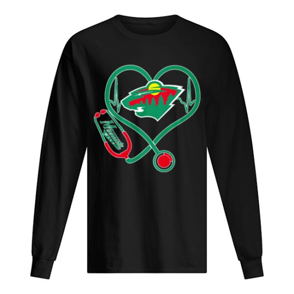 Heartbeat nurse love Minnesota Wild shirt