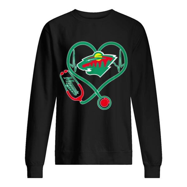 Heartbeat nurse love Minnesota Wild shirt