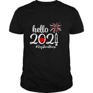 Hello 2021 Registered Nurse Face Mask Christmas shirt
