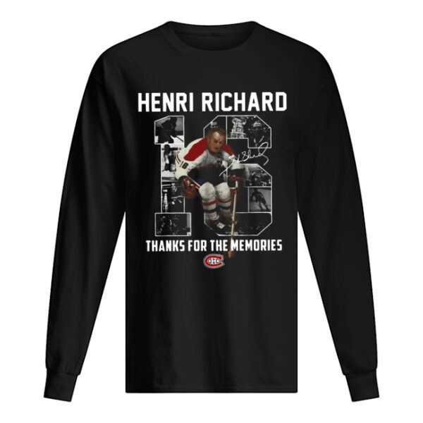 Henri Richard 16 thanks for time the memories shirt