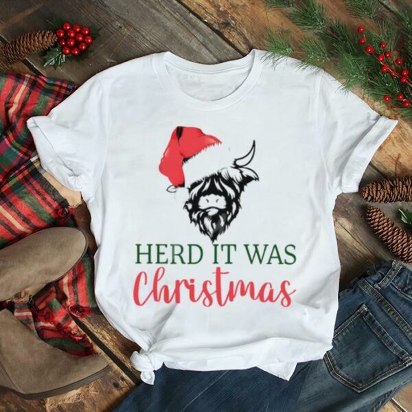 Herd It Was Christmas Christmas Cows Sweatshirt