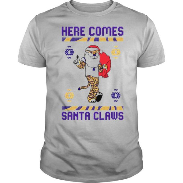 Here comes Santa Claws Ugly Christmas shirt