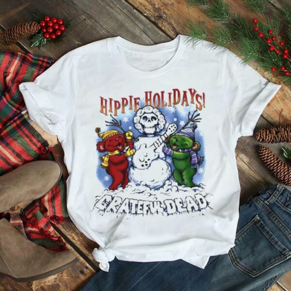 Hippie Holidays Santa Grateful Dead Bears Merry Christmas shirt