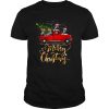 Hippopotamus With Red Truck Tree Merry Christmas shirt