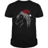 Horse Diamond With Santa Hat Gift Christmas Pajama Xmas Idea shirt