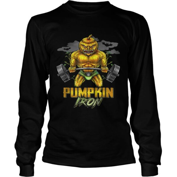 Hot Halloween Gym Workout Pumpkin Iron Motivation Men Workout shirt