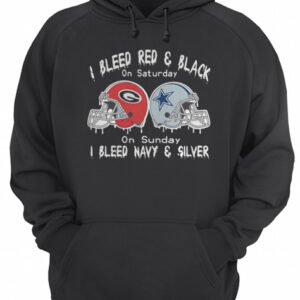 I Bleed Red And Black Green Bay Packers On Saturday On Sunday I Bleed Navy Dallas Cowboys And Silver shirt 2 I Bleed Red And Black Green Bay Packers On Saturday On Sunday I Bleed Navy Dallas Cowboys And Silver shirt 3