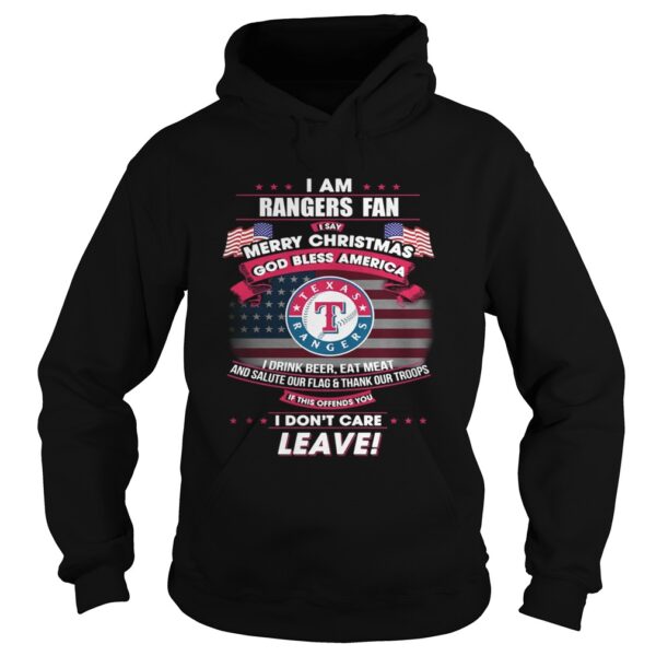 I am Rangers fan I say Merry Christmas god bless America t-shirt