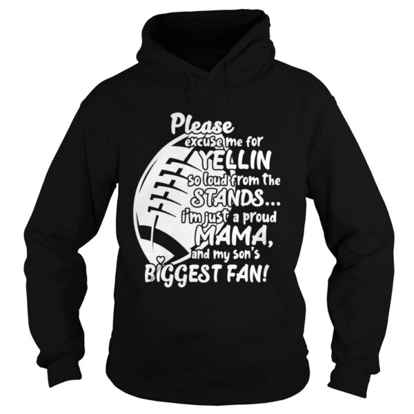 Im Just A Proud Mama And My Sons Biggest Fan Funny Football Mother Shirt