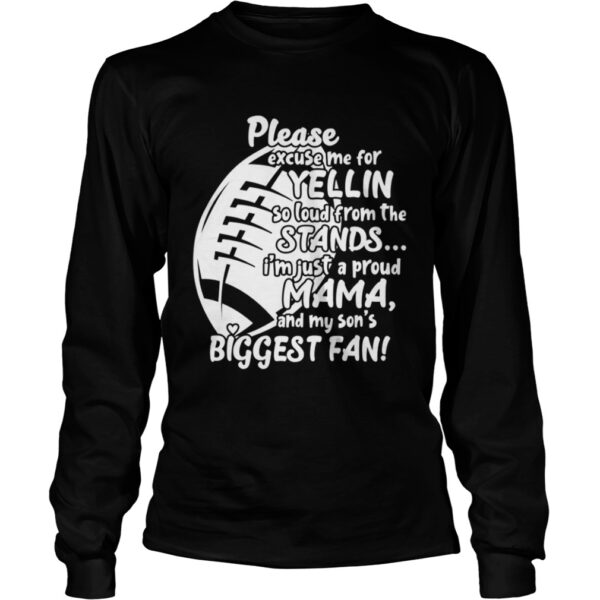 Im Just A Proud Mama And My Sons Biggest Fan Funny Football Mother Shirt