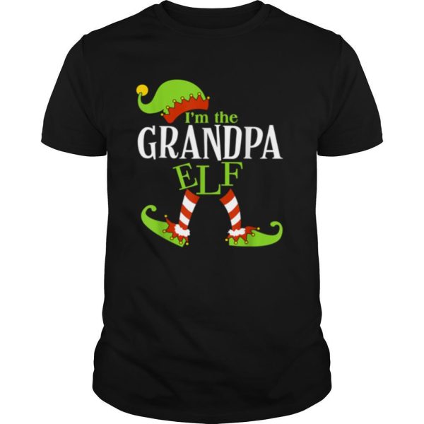 Im The GRANDPA Elf Family Group Matching PJ Christmas shirt