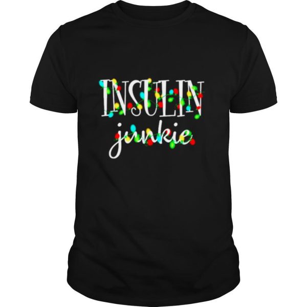 Insulin Junkie Diabetes lights Christmas shirt