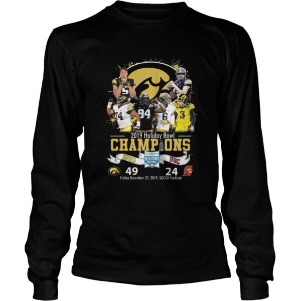 Iowa Hawkeyes 2019 Holiday Bowl Champion 49 24 shirt