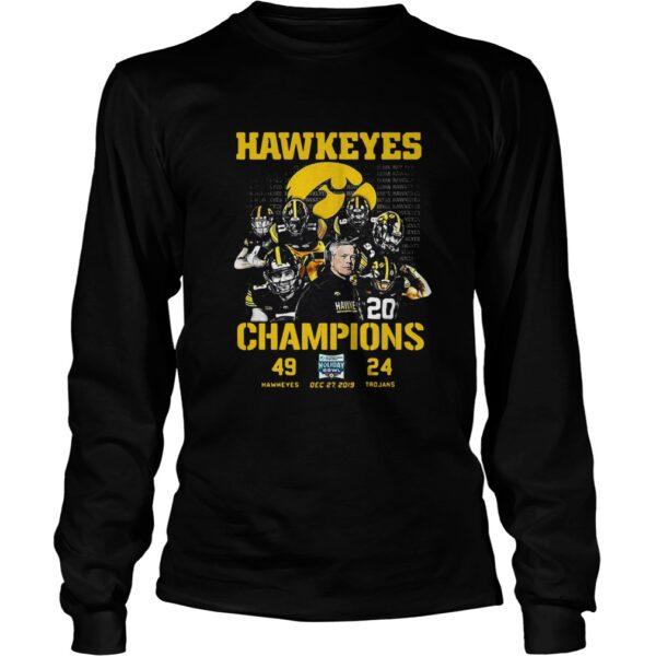 Iowa Hawkeyes Champions 2019 Holiday Bowl shirt