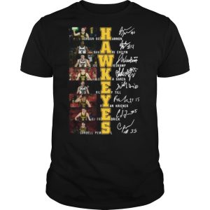 Iowa hawkeyes men’s basketball players signatures shirt