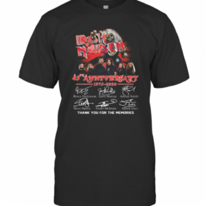 Iron Maiden 45Th Anniversary 1975 2020 Signatures T-Shirt
