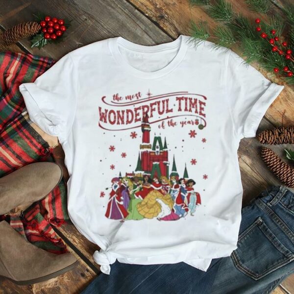 It’s The Most Wonderful Time Of The Years Disney Princess Characters Christmas Shirt