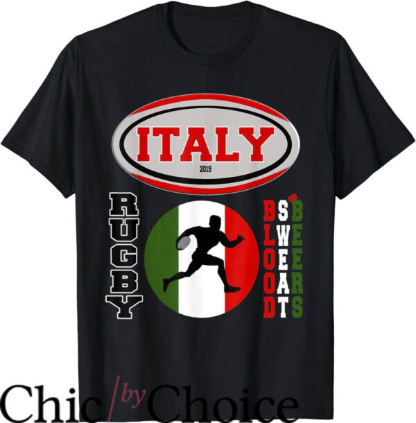 Italian Rugby T-Shirt Blood Sweat Beers