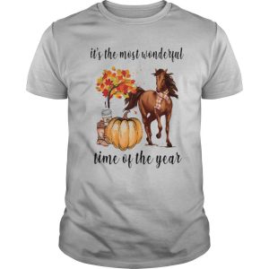 Its The Most Wonderful Time Of Year Fall Autumn Horse Pumpkin shirt