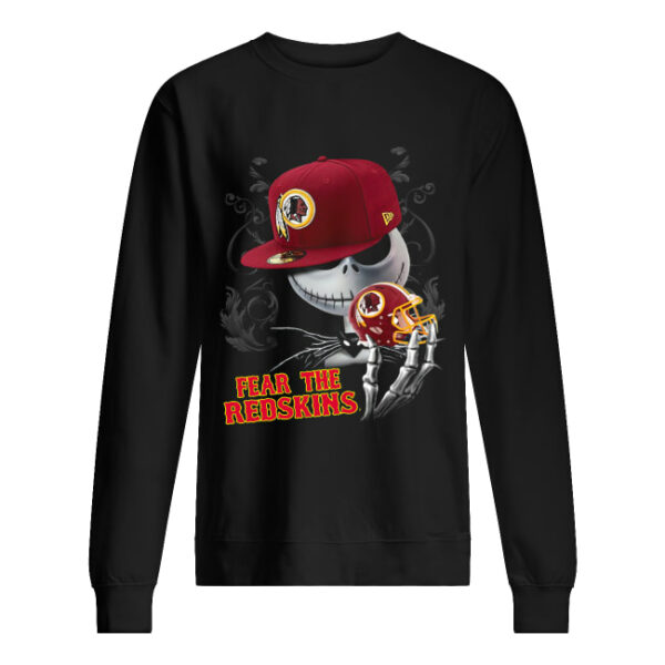 Jack Skelington Fear The Redskins Shirt