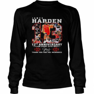 James harden 12th anniversary 2009 2021 thank you for the memories shirt James harden 12th anniversary 2009 2021 thank you for the memories shirt