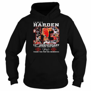 James harden 12th anniversary 2009 2021 thank you for the memories shirt 3
