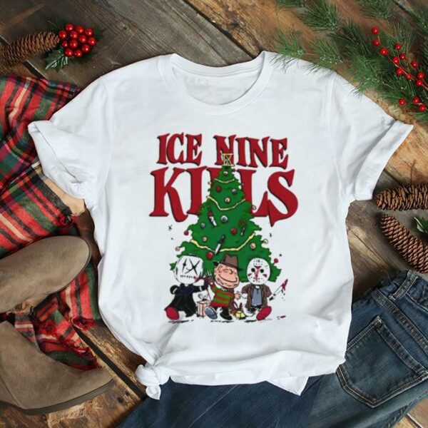 Jason voorhees and Charlie brown ice nine kills Christmas shirt