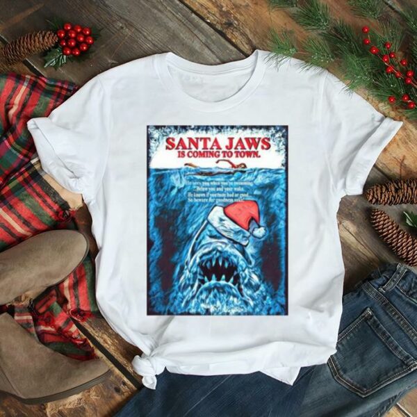 Jaws Santa Christmas Xmax Scuba Diving shirt