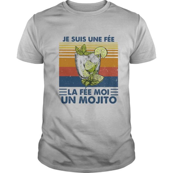 Je Suis Une Fee La Fee Moi Un Mojito Cup Vintage Retro shirt