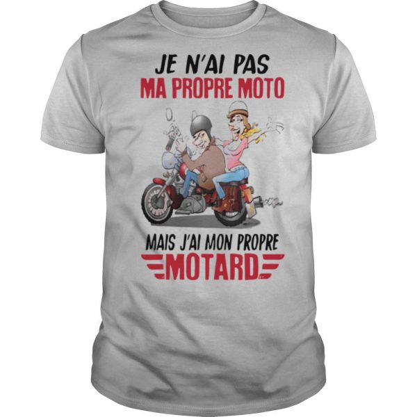 Je n’ai pas ma propre moto mais j’ai mon propre motard shirt