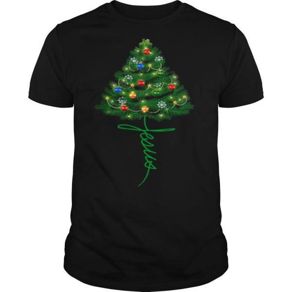 Jesus Christmas tree shirt