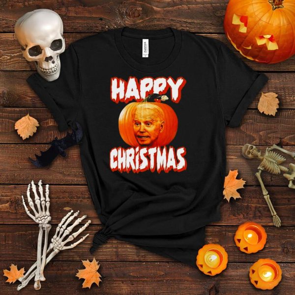 Joe Biden Pumpkin Happy Christmas Halloween Shirt