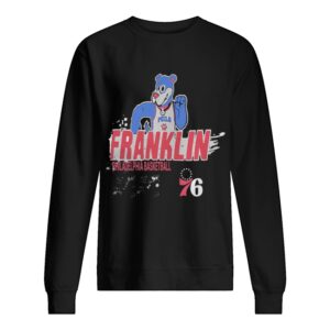 Joel Embiid Philadelphia 76ers Ice Break Franklin Bear shirt 1 Joel Embiid Philadelphia 76ers Ice Break Franklin Bear shirt 2