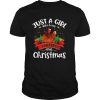 Just A Girl Who Love Chickens And Christmas shirt