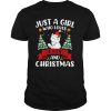 Just A Girl Who Loves Cat And Christmas Gift Christmas shirt