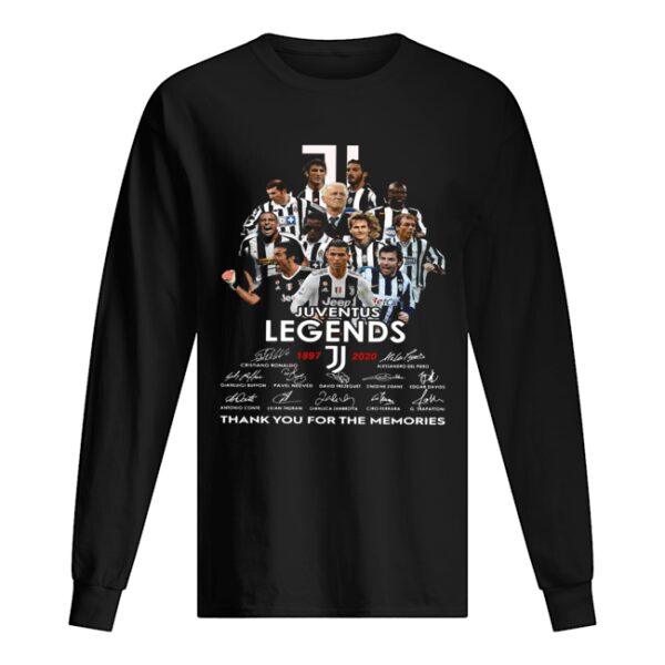 Juventus legends 1897 2020 Cristiano Ronaldo Alessandro Del Piero Gianluigi Buffon thank you for the memories signatures shirt