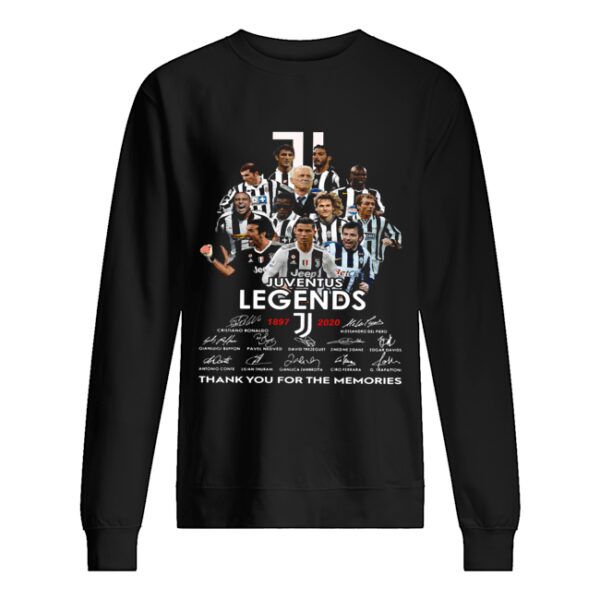 Juventus legends 1897 2020 Cristiano Ronaldo Alessandro Del Piero Gianluigi Buffon thank you for the memories signatures shirt