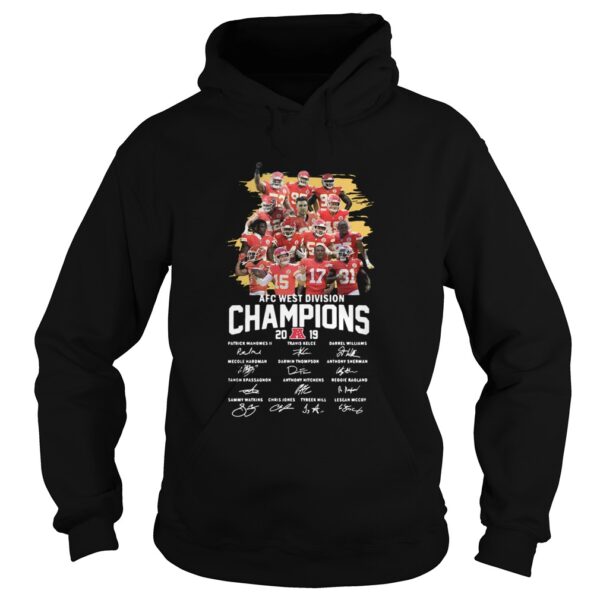 Kansas City Chiefs 2019 AFC West Division Champions Signatures shirt