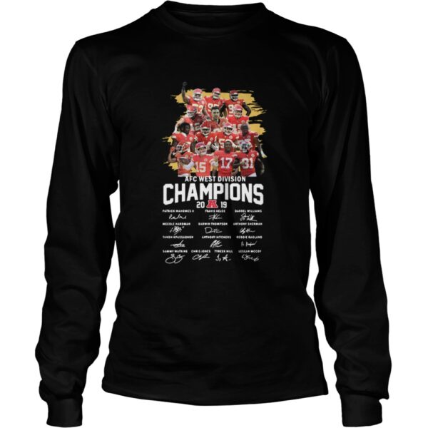 Kansas City Chiefs 2019 AFC West Division Champions Signatures shirt